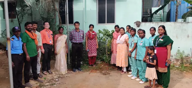 Sapling planting by our staff