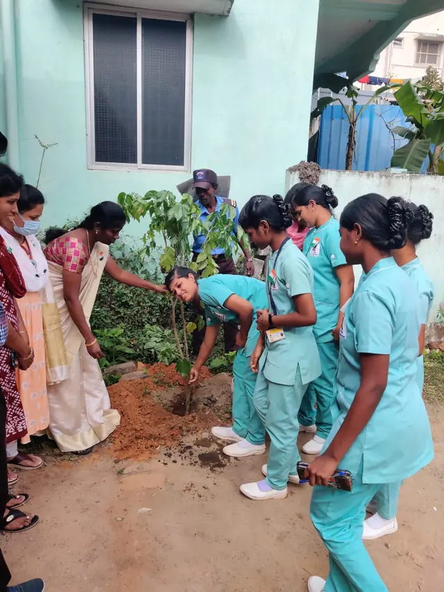 Planting a sapling on Republic Day