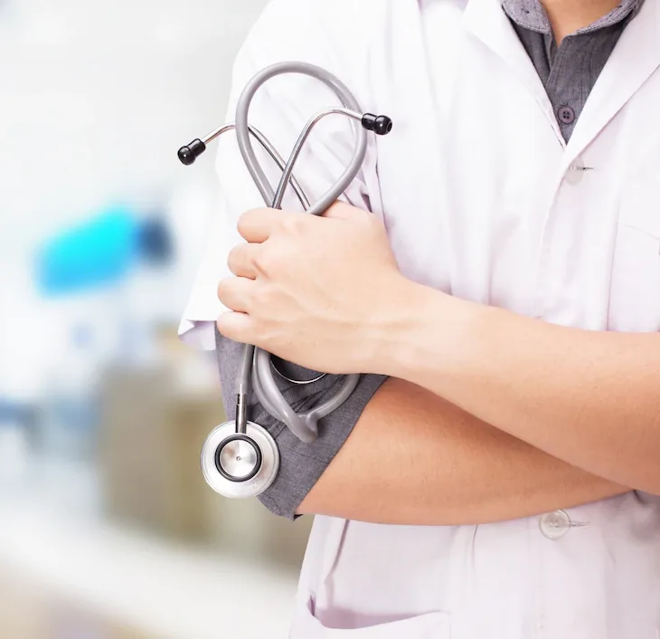 Doctor holding a stethoscope