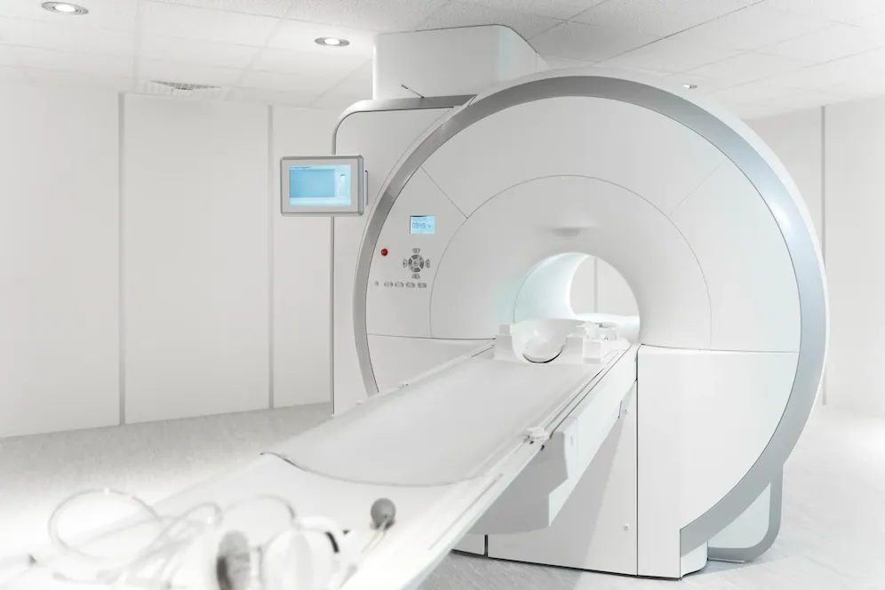 CT scanner in a hospital imaging room